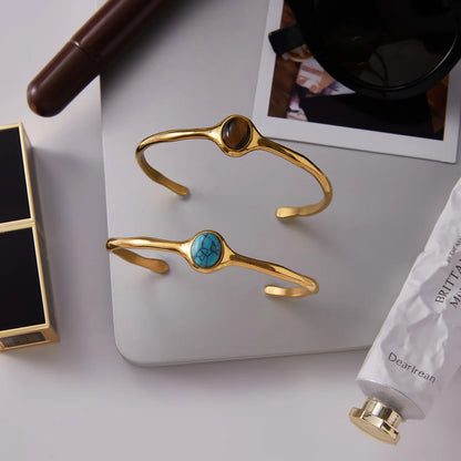 Pulsera Cuff Piedra Vintage