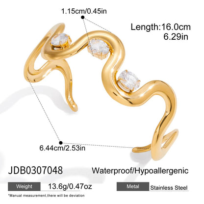 Pulsera Cuff Circonita