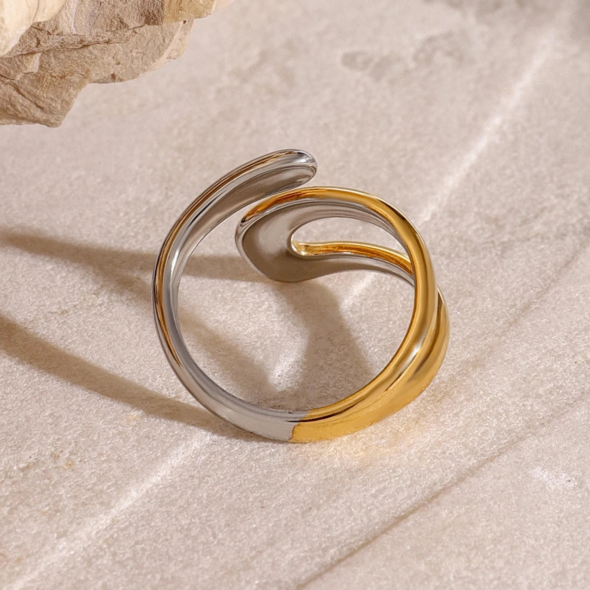 Anillo Cruz Bicolor