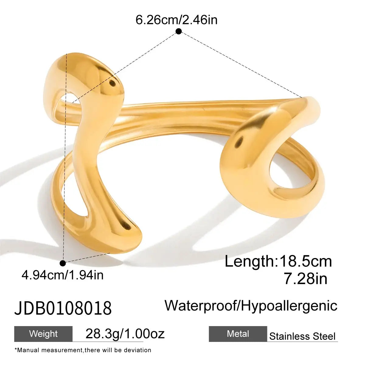 Pulsera Cuff Circonita