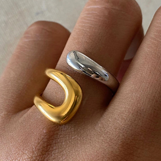 Anillo Cruz Bicolor