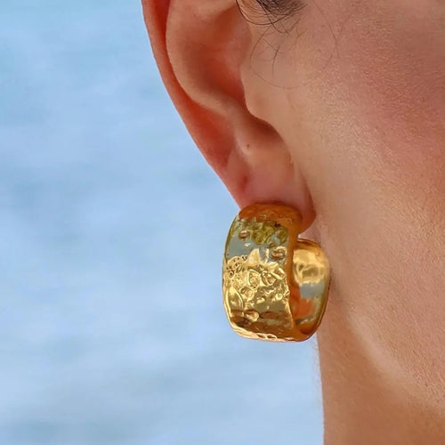 Pendientes Aro Martillado