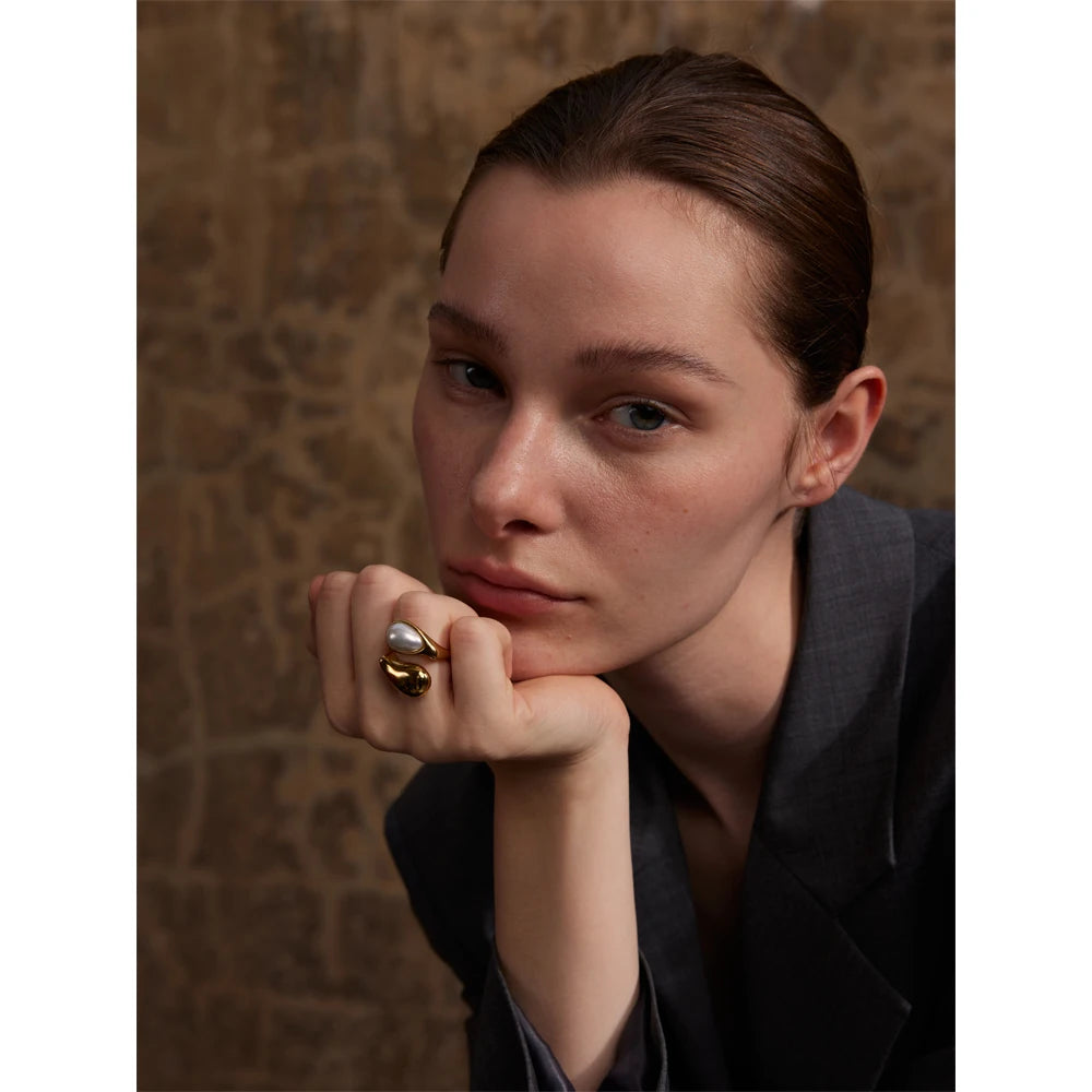 Anillo Perla Gota