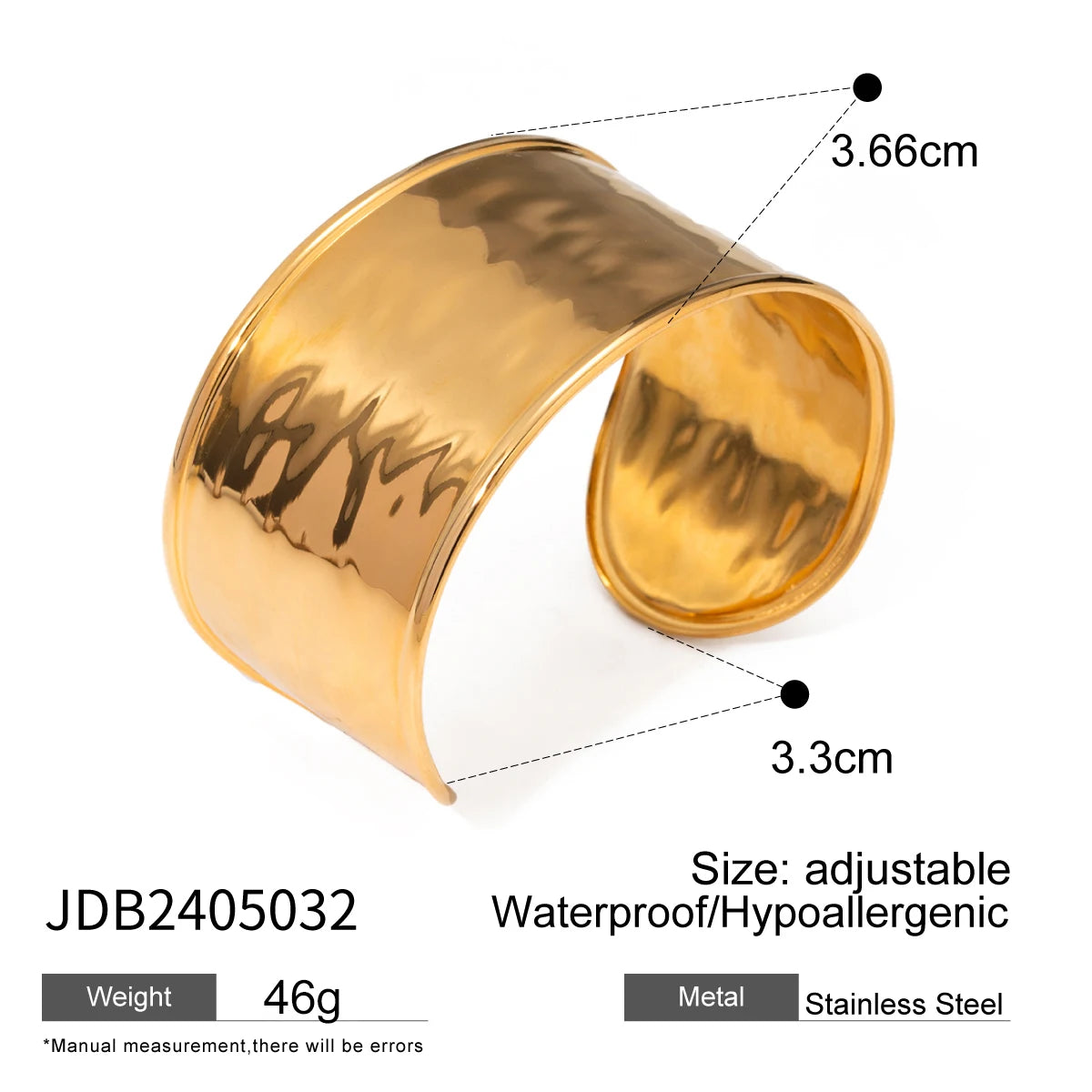 Pulsera Cuff Ancha