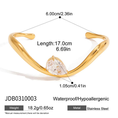 Pulsera Cuff Circonita