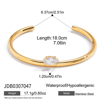 Pulsera Cuff Circonita