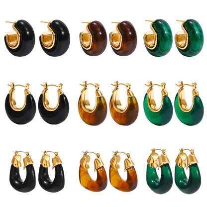 Pendientes Resina Carey