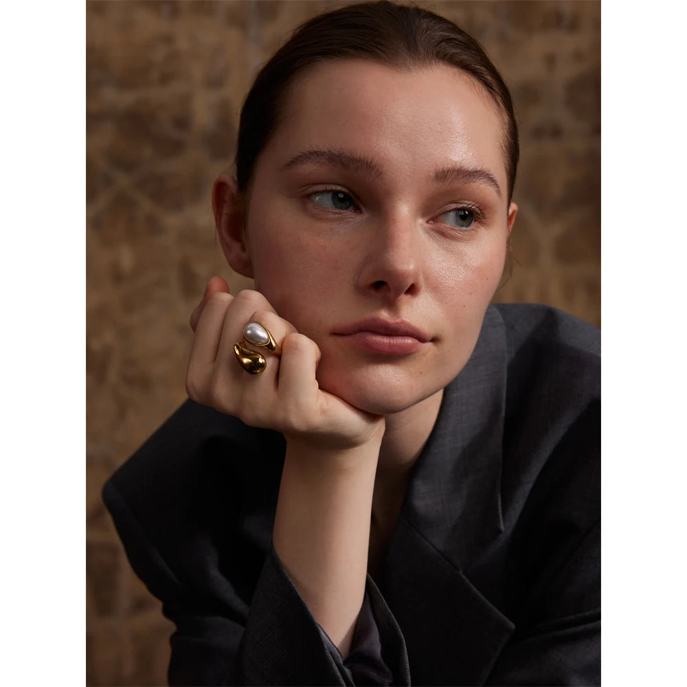 Anillo Perla Gota
