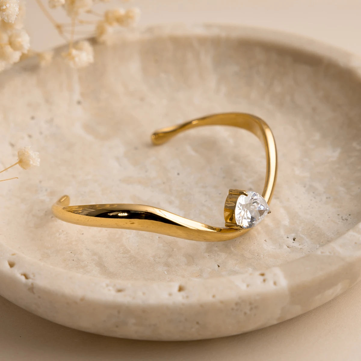Pulsera Cuff Circonita