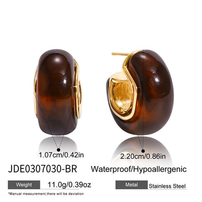 Pendientes Resina Carey