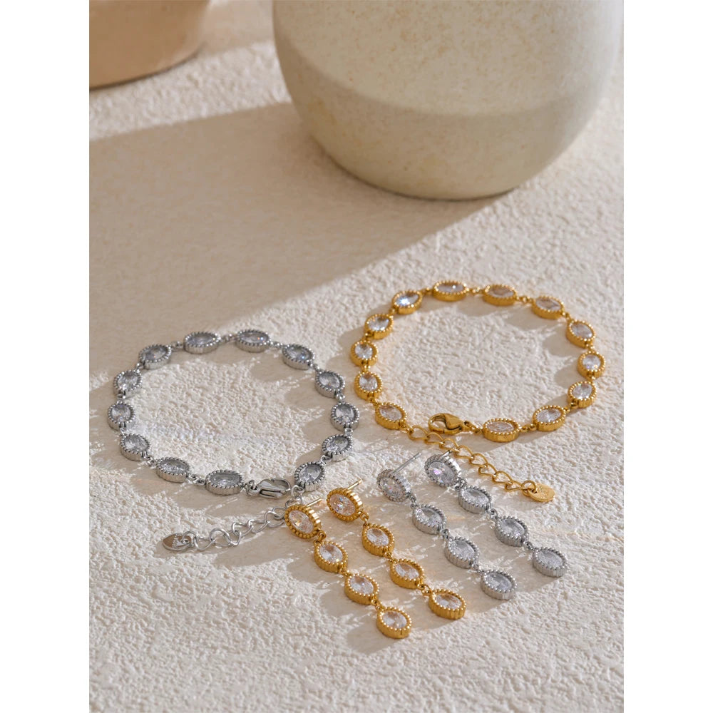 Pulsera Circonita Oval
