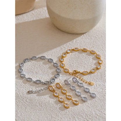 Pulsera Circonita Oval