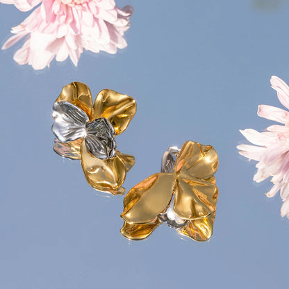 Pendientes Flor Bicolor