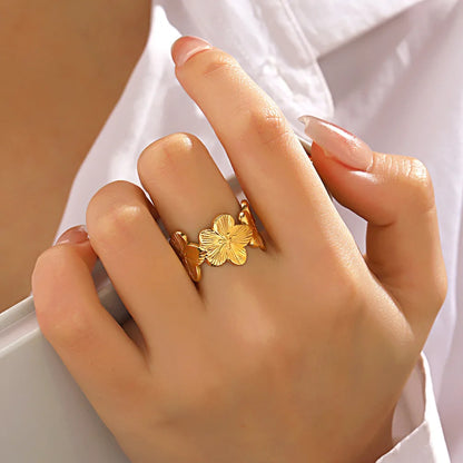 Anillo Flor Ajustable