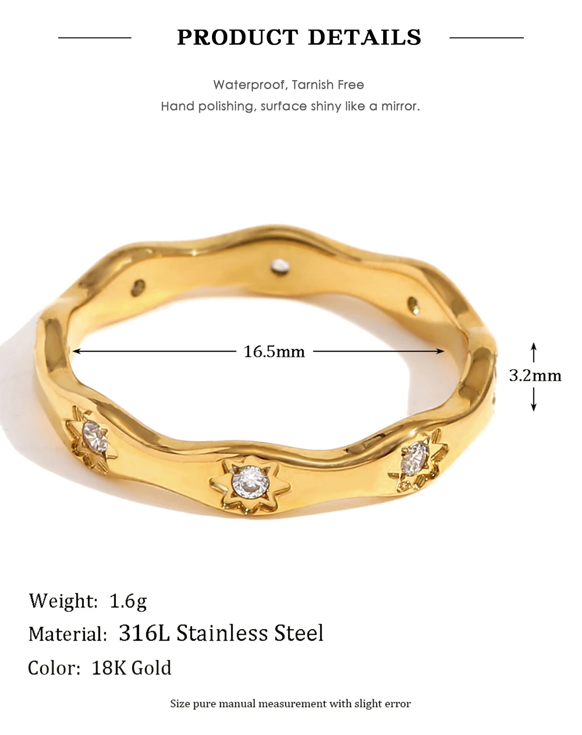 Anillo Estrella Circonita