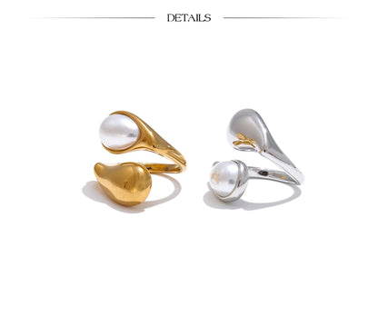 Anillo Perla Gota