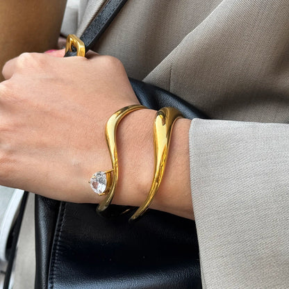 Pulsera Cuff Circonita