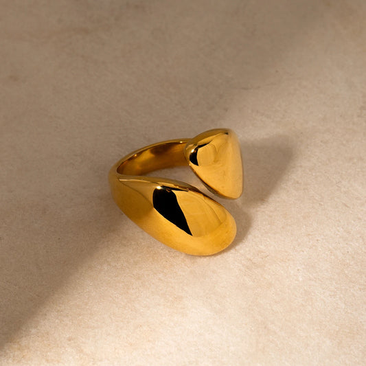 Anillo Onda Dorada