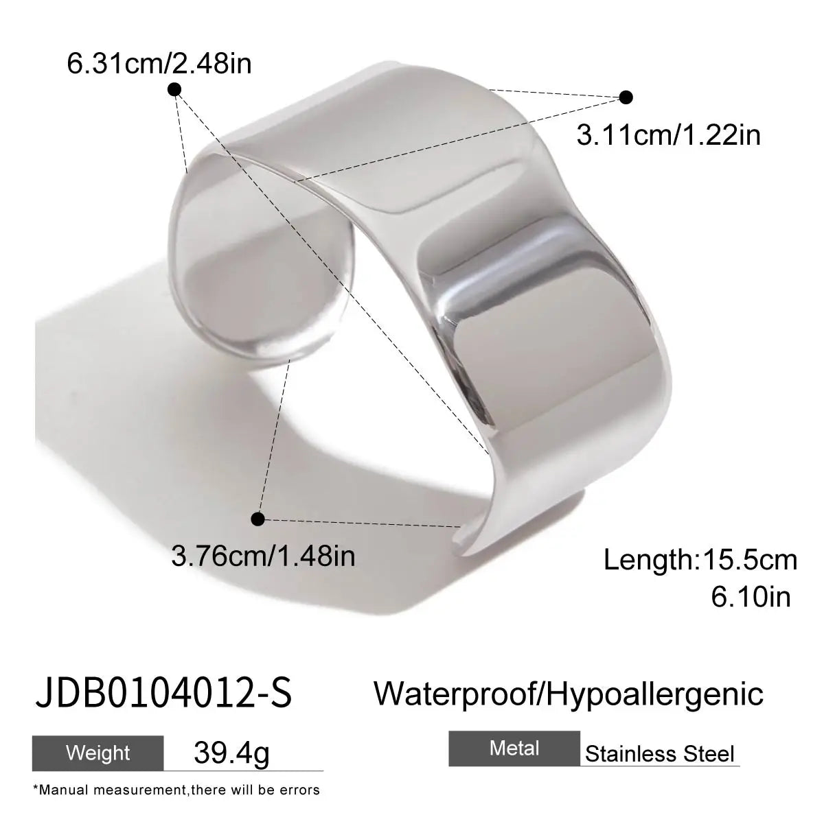 Pulsera Cuff Ancha