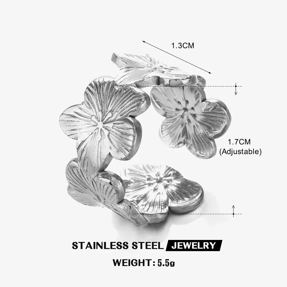 Anillo Flor Ajustable