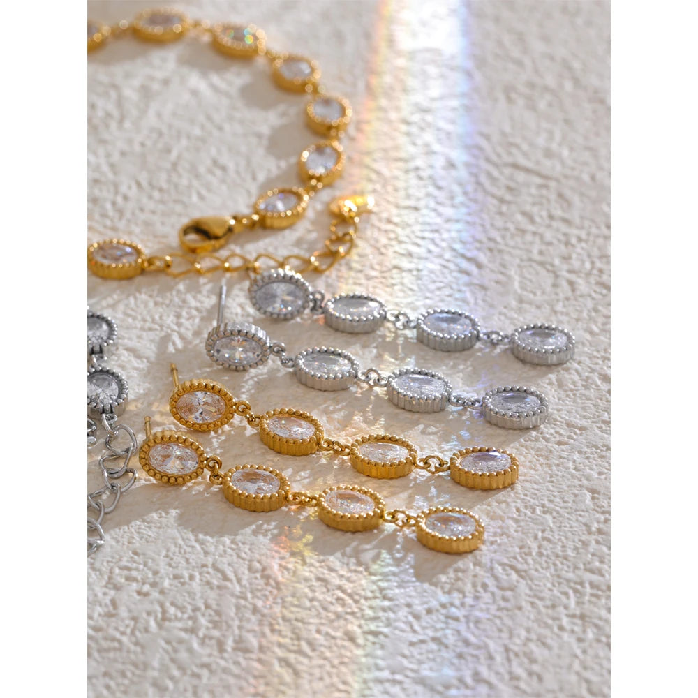 Pulsera Circonita Oval