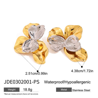 Pendientes Flor Bicolor
