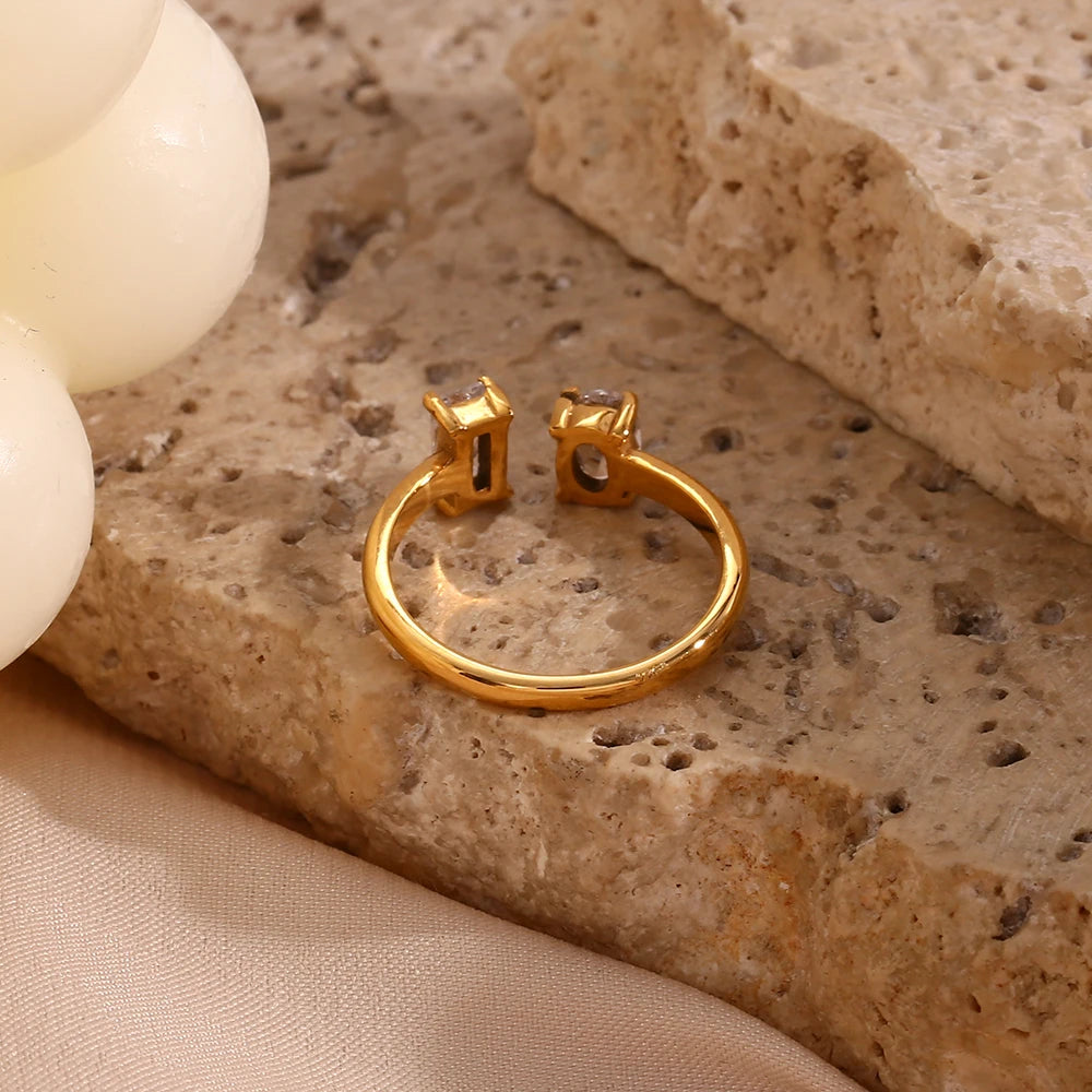 Anillo Gota Circonita Verde