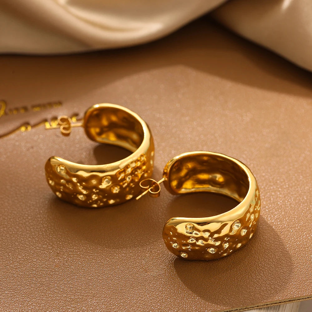 Pendientes Aro Martillado