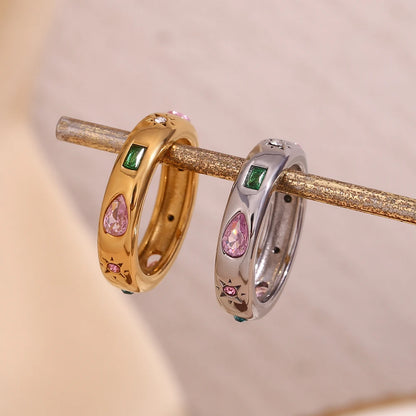 Anillo Rectangular Circonita