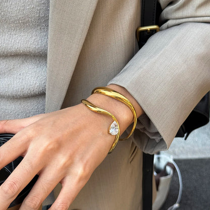 Pulsera Cuff Circonita