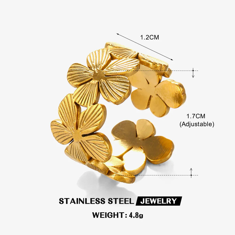 Anillo Flor Ajustable