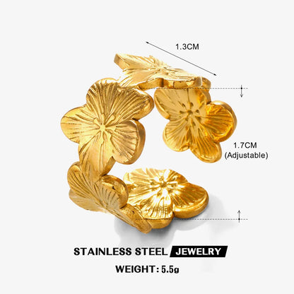 Anillo Flor Ajustable