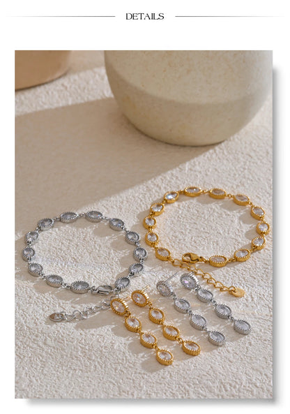 Pulsera Circonita Oval