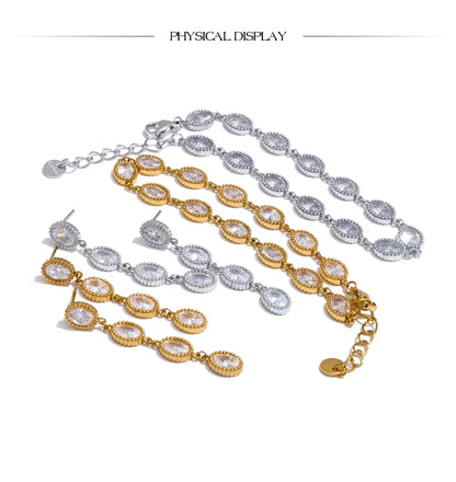Pulsera Circonita Oval