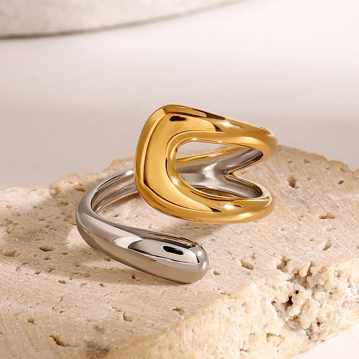 Anillo Cruz Bicolor