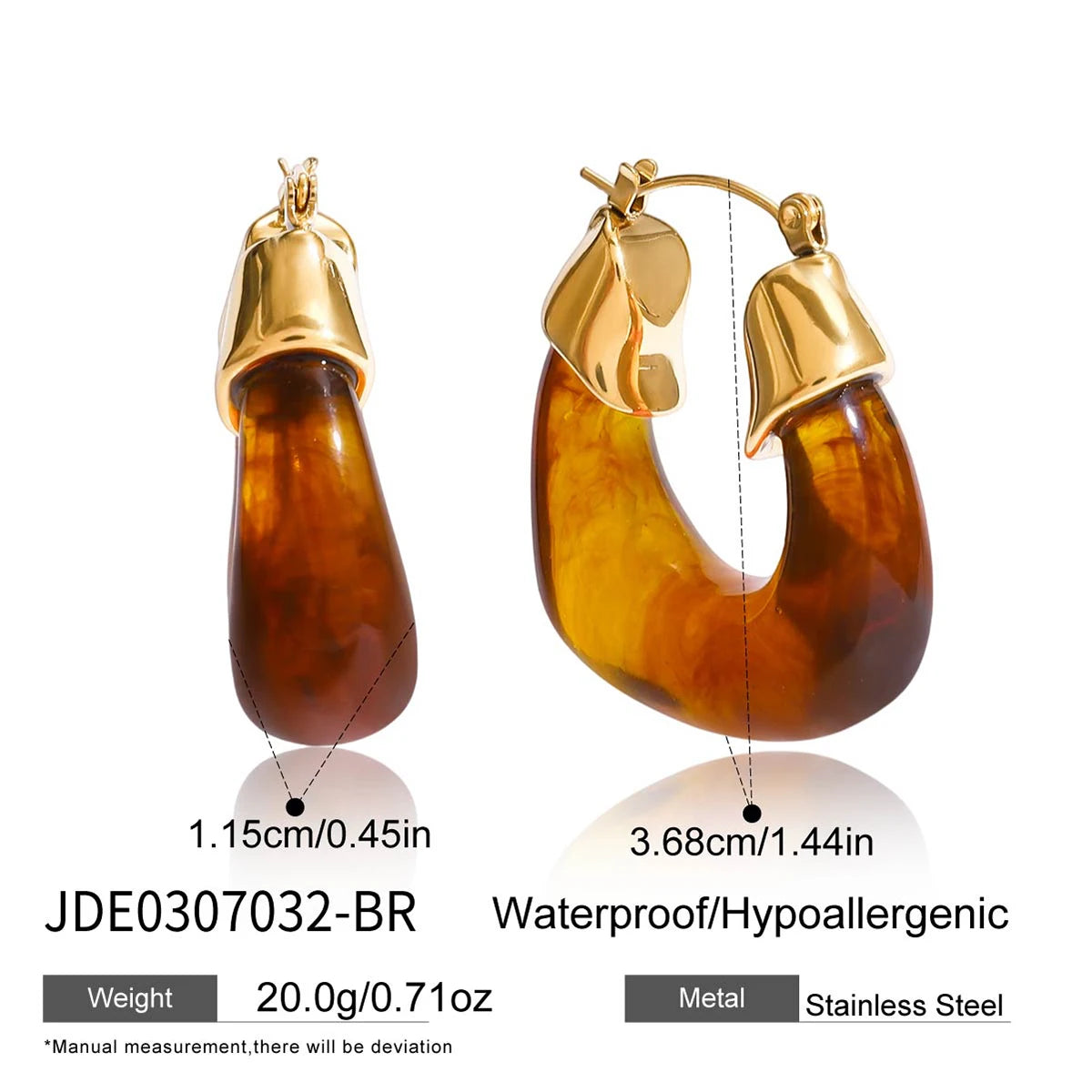 Pendientes Resina Carey