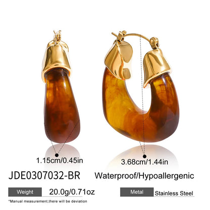 Pendientes Resina Carey