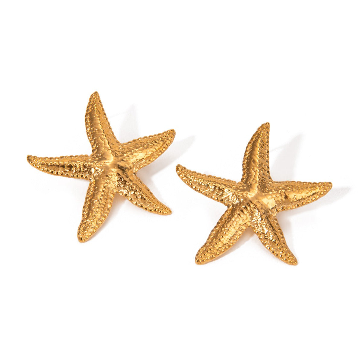 Aretes de Estrella de Mar Dorada