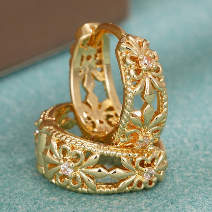 Aretes de Flor Metálica