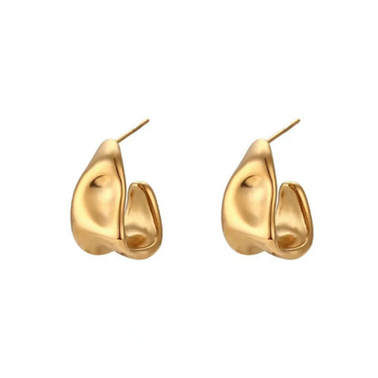 Aretes de Aro Geométricos Irregulares