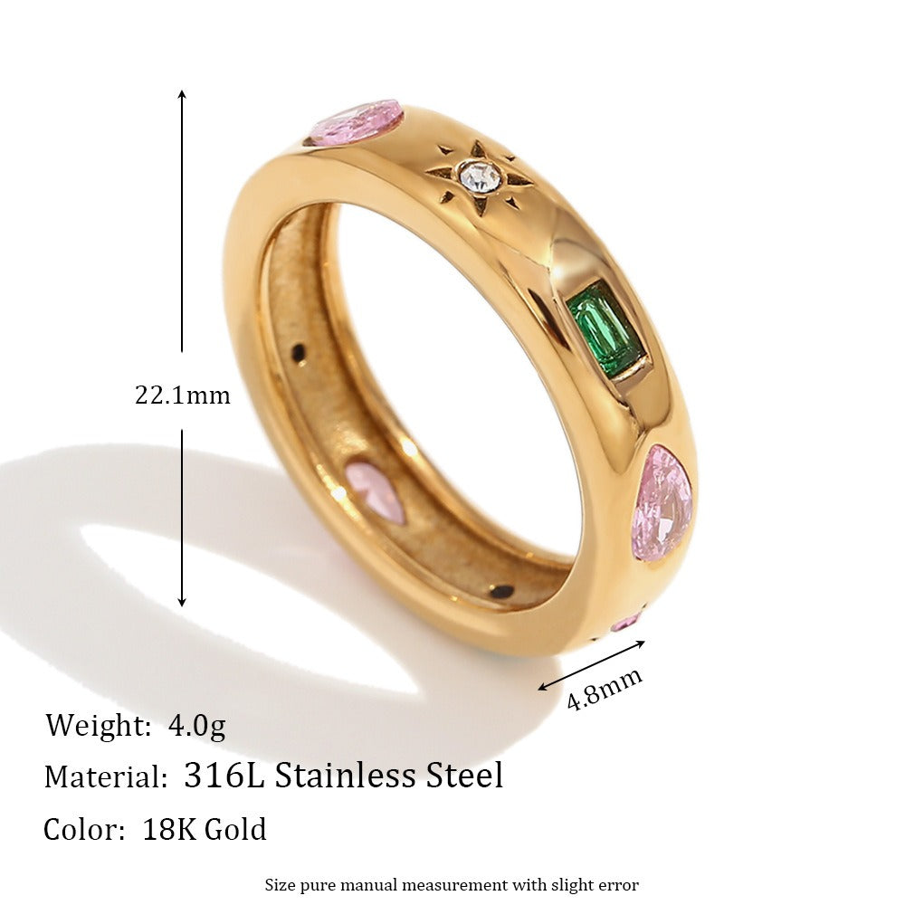 Anillo de Zirconia con Geometría de Gota de Agua