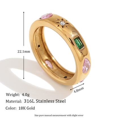 Anillo de Zirconia con Geometría de Gota de Agua