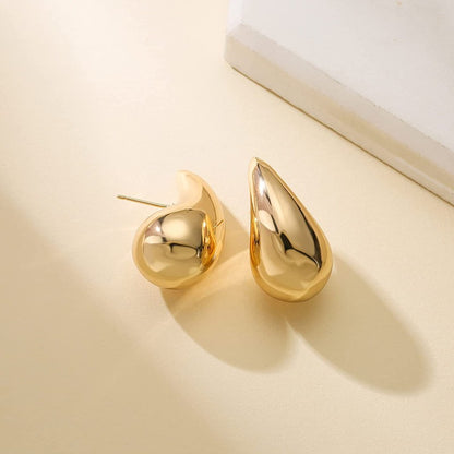 Aretes Colgantes Huecos de Acero Inoxidable