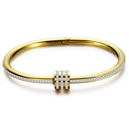 Pulseras de Tres Filas de Arcilla y Diamantes
