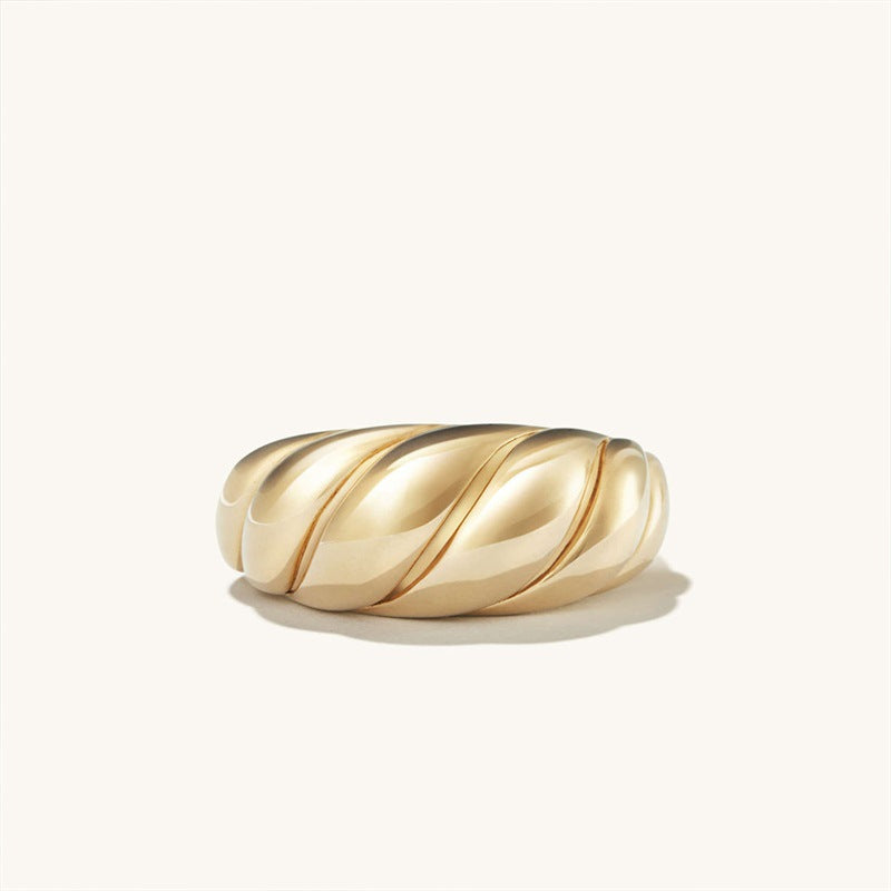 Anillos de Pareja Chapados en Oro de Acero Inoxidable