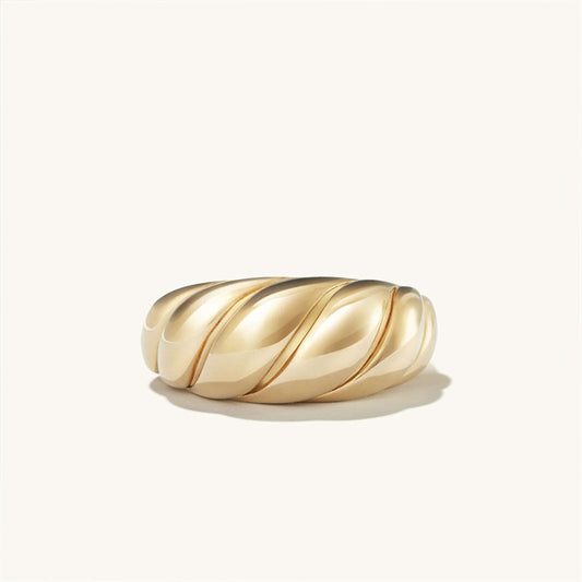 Anillos de Pareja Chapados en Oro de Acero Inoxidable