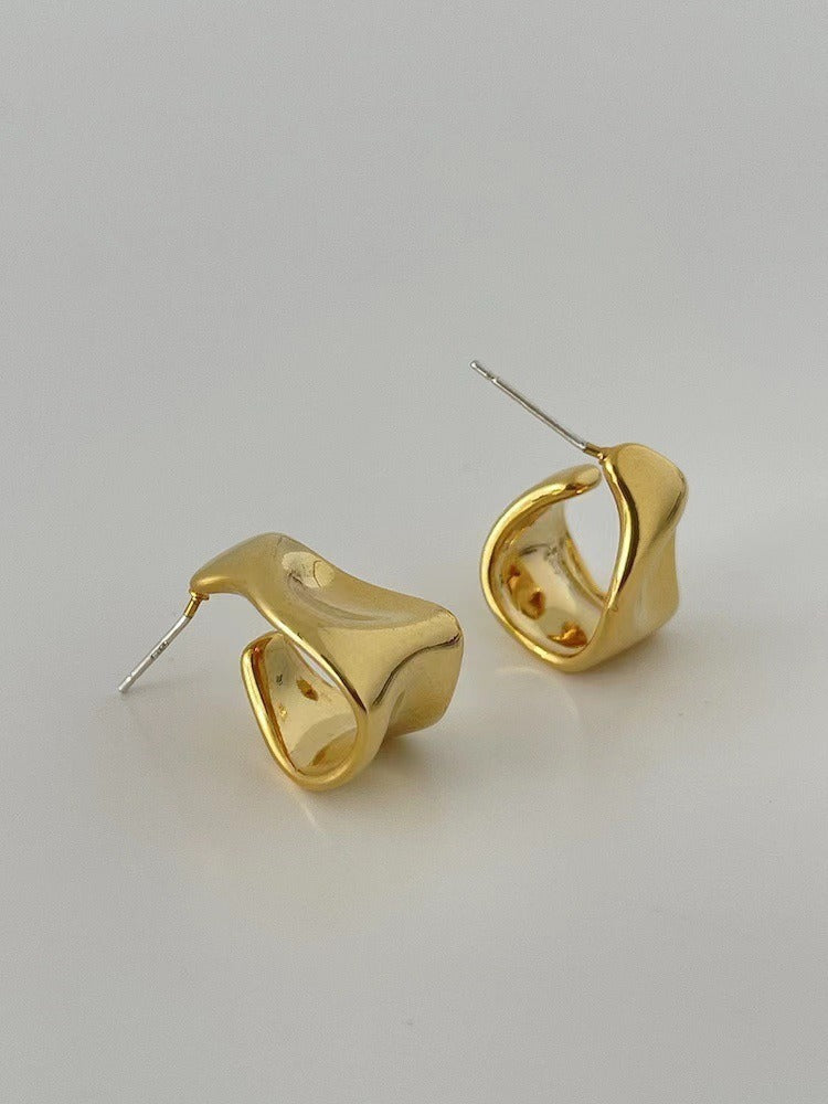 Aretes de Aro Geométricos Irregulares