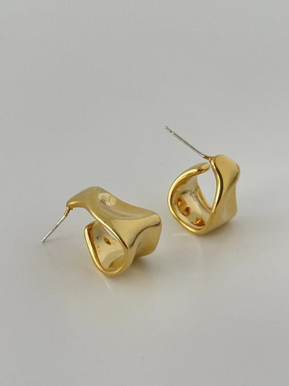 Aretes de Aro Geométricos Irregulares