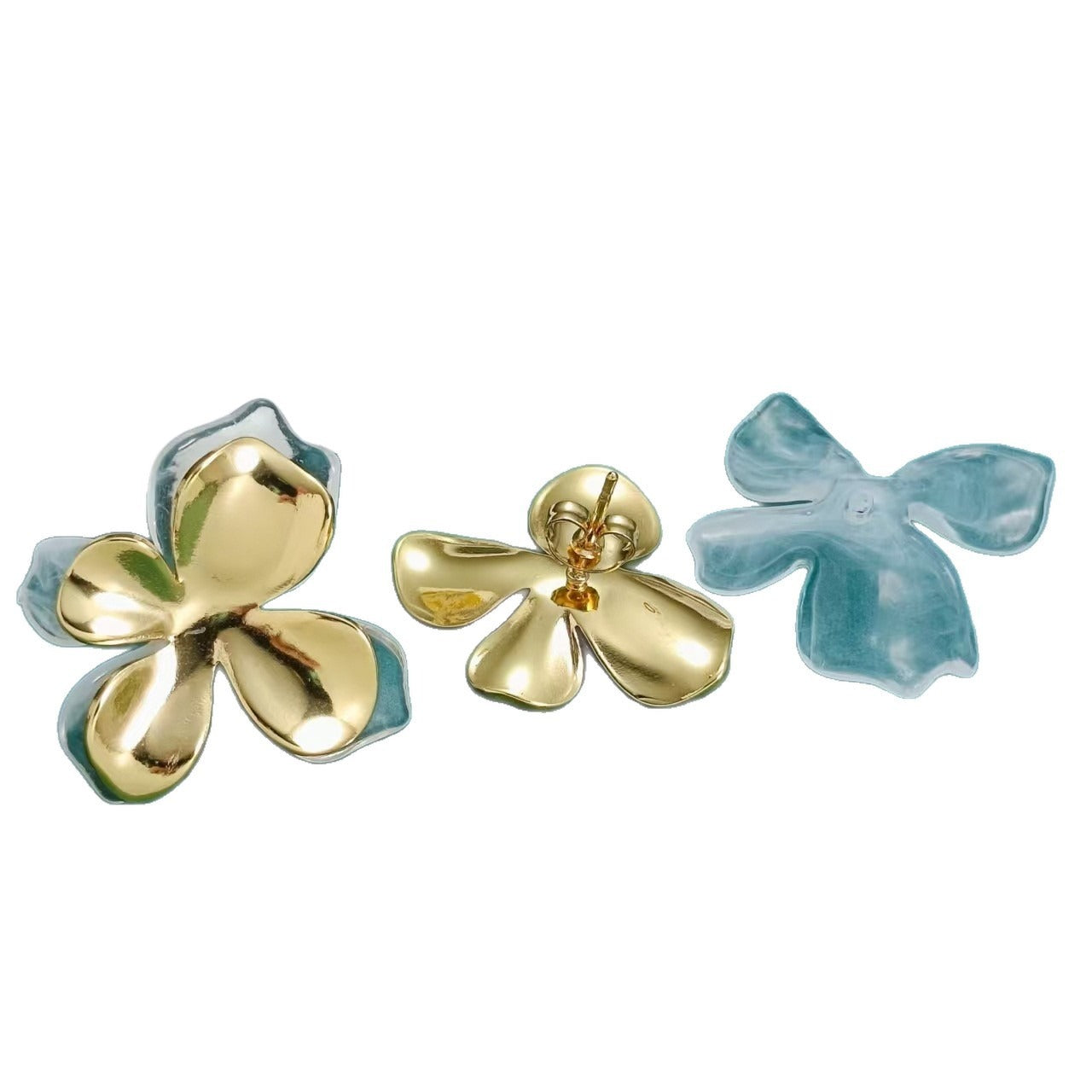 Aretes de Acero Inoxidable con Flores