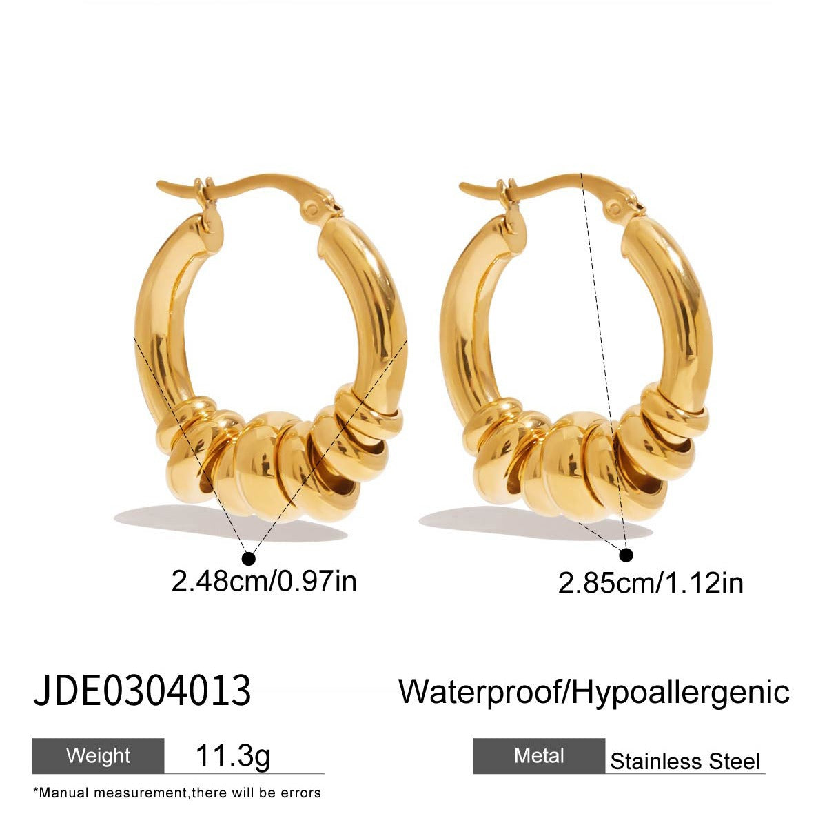 Aretes de Acero Inoxidable con Diseño de Bloques de Color para Mujer